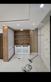 دکوراسیون داخلی منزل کناف  کاغذدیواری کابینت کمد