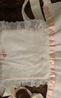سرویس حوله۱۶ تکه جهیزیه عروس مزونی دست‌دوز
