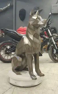 مجسمه فلزی سگ ژرمن