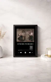 تابلو با کیو آر کد موزیک و طرح دلخواه