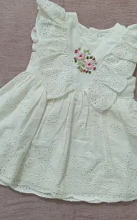 پیراهن دخترانه خامه دوزی،گلدوزی شده با دست