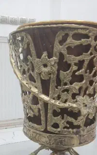 سطل آشغال و جا دستمال برنزی