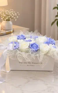 باکس گل شمعی دست ساز،هدیه ای خاص و شیک