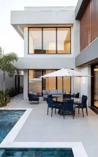 طراحی نما ویلا آپارتمان نقشه‌ دکوراسیون 3D ساختمان