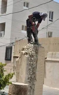 تخریب کاری. سوراخ کاری سقف و دیوار و حفر انشعاب آب