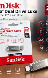 فلش مموری SanDisk (سن دیسک) ظرفیت ۲۵۶ گیگابایت