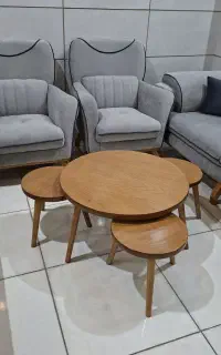 میز وعسلی . مبلمان .میز جلو مبلی چوبی. میز عسلی