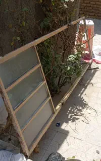 در و پنجره آهنی چوبی