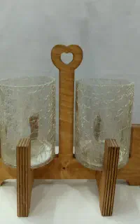 جا قاشقی آبگز دوقلو پایه چوب