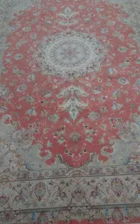 فرش چله و گل ابریشم ۶ متری