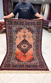 فرش دستبافت۲متری کف ابریشم قشقایی/اقساطی