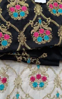 پارچه لینن سوزن دوزی هندی