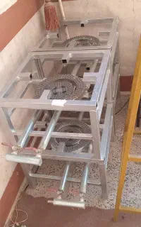 شعله گاز بزرگ و منقل و چهارپایه