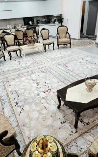 فرش۶متری تبریز تمام نخ گلبرجسته۱۲۰۰شانه نونوجهاز