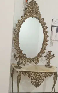 آینه شمعدان جنس عالی با ۲ عدد شعمعدانی