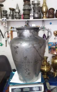 دبه روغن مسی غول پیکر قاجاری سایز بزرگ