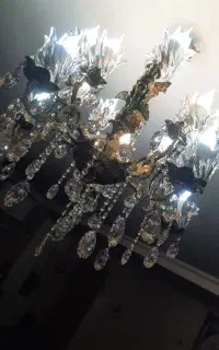 لوستر تمام برنزی خیلی سنگین ۱۵ شعله طرح فرشته