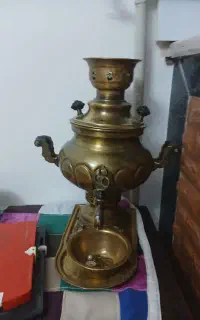 سماور برنجی زغالی