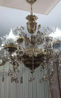 لوستر۱۲شعله برنجی