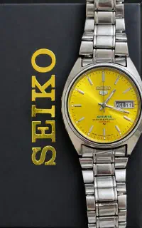 سیکو ۵ صفحه زرد خورشیدی خاص Seiko 5 Sports اورینت