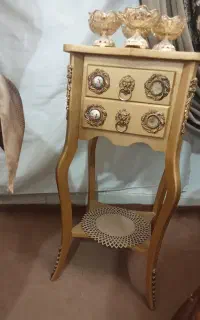 میز تلفن چوبی