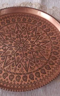 سینی مسی تراش کاری شده