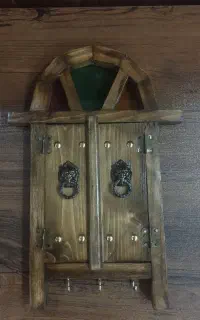 جا کلیدی چوبی دیواری آینه دار