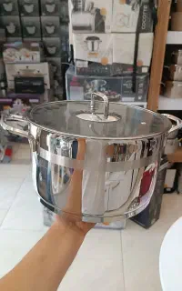 قابلمه استیل ۱۸.۱۰ کف چدن در پیرکس اویم سارای ترک