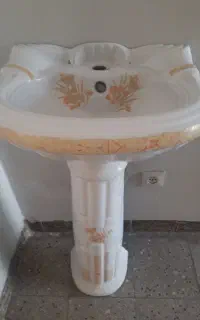 روشویی با پایه لعابی چینی گلدار سینک ظرفشویی استیل