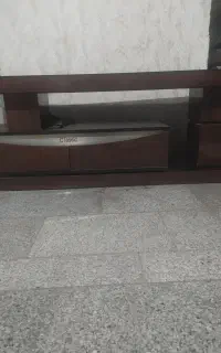 میز تلوزیون کلاسیک چوبی دو تیکه در حد