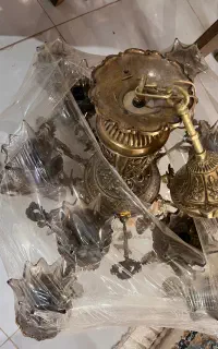 لوستر۱۲شعله برنز نو نو.