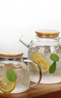 قوری پیرکس درب بامبو شعله مستقیم به قیمت دبی