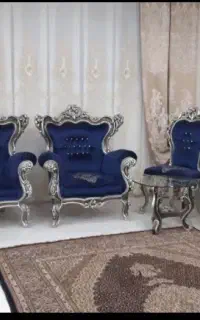 مبل سلطنتی ۹نفره تمام چوب (فروش فوری)