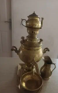 سماور زغالی ست کامل پنج تکه