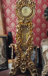 ساعت ایستاده تمام منبت ورق طلا سفارشی ساز