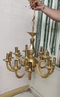 لوستر ۱۵ لامپه سنگین