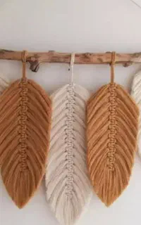 اویز برگ مکرومه،دیوار کوب