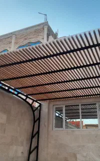 الاچیق روف گاردن میز و صندلی دکور چوب