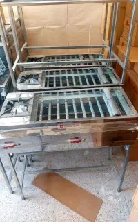 کباب پز کبابی چدن استیل کبابپز ، هود