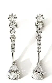 گوشواره طلای سفید
