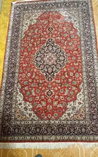 قالیچه دستباف تمام ابریشم ۸۰ رج