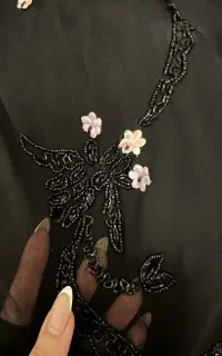 پیراهن مجلسی منجوق دوزی گلدار