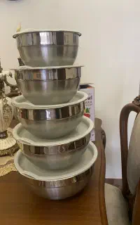 لگن استیل  ۵تایی آکبند