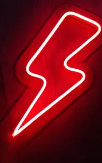 تابلو نئون طرح رعد و برق