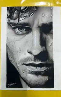نقاشی سیاه قلم برای سالگرد و تولد