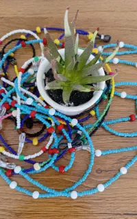 بند عینک و گردنبند و دستبند مروارید