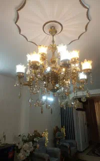 لوستر برنجی ۱۶ شاخه