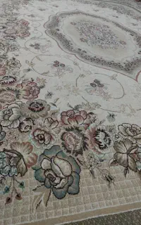فرش ۱۲ متری  رنگ کرم ۷۰۰ شانه