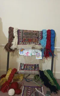 دار گلیم سیرجان چله کشی شده