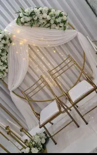 گل آرایی و دیزاین جایگاه عروس و داماد